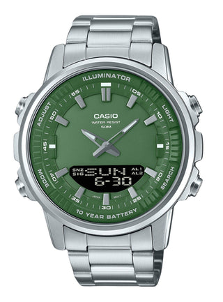 Front view of Casio AMW-880D-3AV Mens Watch on white background