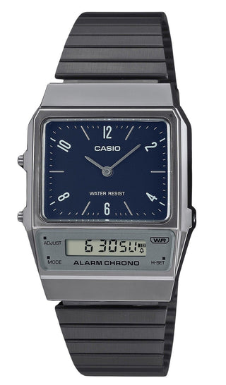 Front view of Casio AQ-800EB-2A Mens Watch on white background