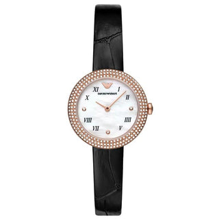 Front view of Emporio Armani Rosa AR11356 Womens Watch on white background