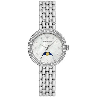 Front view of Emporio Armani Rosa AR11461 Womens Watch on white background