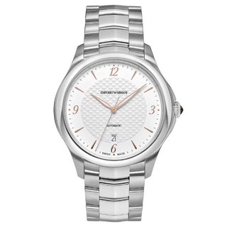 Front view of Emporio Armani Esedra Automatic ARS8651 Mens Watch on white background