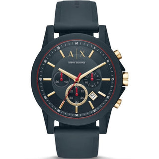 Front view of Armani Exchange Outerbanks Chronograph AX1335 Mens Watch on white background