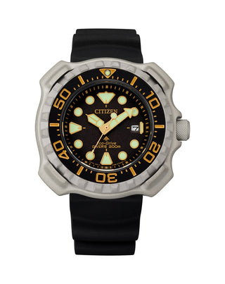 Front view of Citizen BN0220-16E Black Unisex Watch on white background