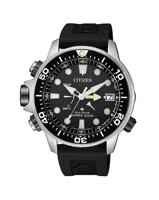 Front view of Citizen Promaster Aqualand Eco-Drive BN2036-14E Watch on white background