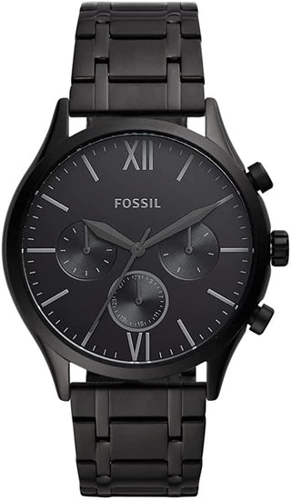 Front view of Fossil Fenmore Chronograph BQ2365 Mens Watch on white background