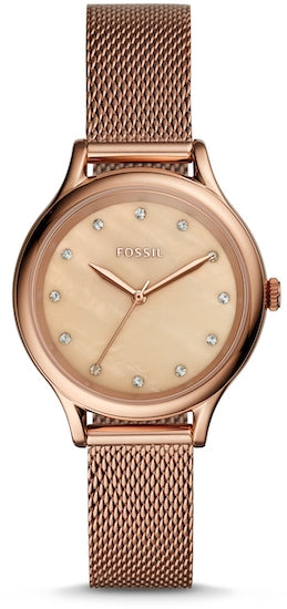 Front view of Fossil Laney BQ3392 Womens Watch on white background