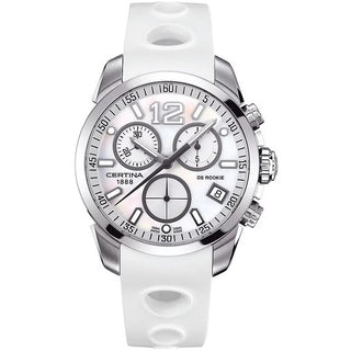 Front view of Certina Ds Rookie Chronograph C016.417.17.117.00 Mens Watch on white background