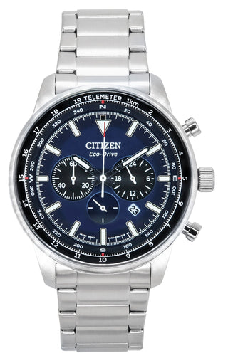 Front view of Citizen Chrono Aviation CA4500-91L Mens Watch on white background