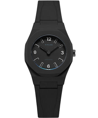 Front view of D1 Milano Nanochrome Glitter D1-NCRJ01 Silicone Unisex Watch on white background