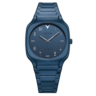 Front view of D1 Milano Galaxy Blue D1-SQBJ09 Mens Watch on white background