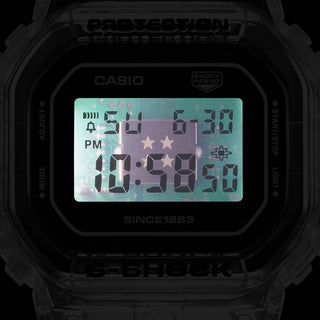 Angle shot of Casio The Origin Recrystallized Serie 40Th Anniversary DW-5040RX-7ER Mens Watch on white background