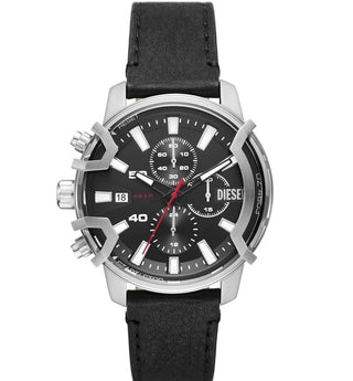 Front view of Diesel Griffed Chronograph DZ4603 Mens Watch on white background