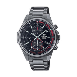 Front view of Casio Slim Chrono EFR-S572DC-1AVUEF Mens Watch on white background