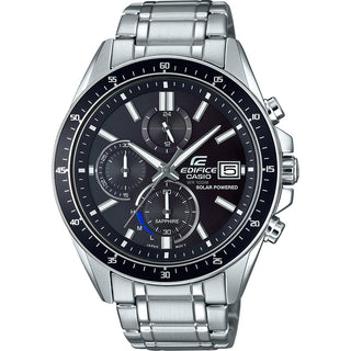 Front view of Casio Classic Slim Chronograph EFS-S510D-1AVUEF Mens Watch on white background