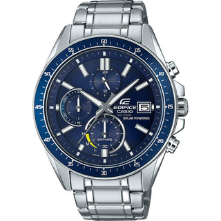 Front view of Casio Classic Slim Chronograph EFS-S510D-2AVUEF Mens Watch on white background