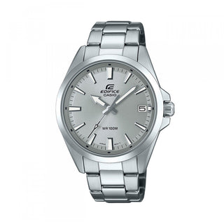 Front view of Casio Classic Silver EFV-100D-8AVUEF Mens Watch on white background