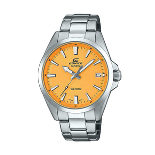 Front view of Casio Classic Orange EFV-100D-9AVUEF Mens Watch on white background