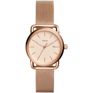 Front view of Fossil The Commuter ES4333 Womens Watch on white background