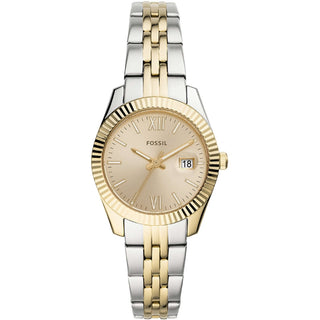 Front view of Fossil Scarlette Mini ES4949 Womens Watch on white background