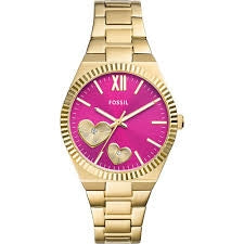 Front view of Fossil Scarlette ES5325 Womens Watch on white background