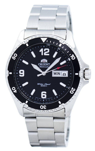 Front view of Orient Mako II FAA02001B9 Mens Watch on white background