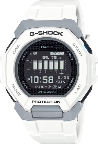 Front view of Casio G Squad Sunny Side Style GBD-300-7ER Mens Watch on white background