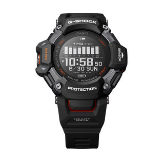 Angle shot of Casio G-Squad Heart Rate Monitor GBD-H2000-1AER Mens Watch on white background