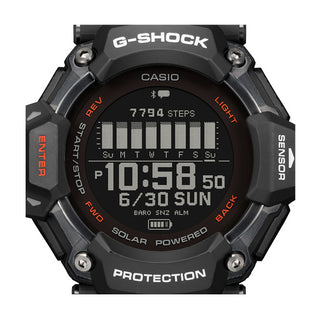 Angle shot of Casio G-Squad Heart Rate Monitor GBD-H2000-1AER Mens Watch on white background