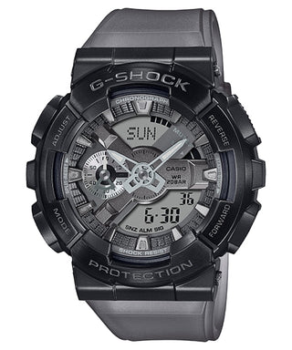 Front view of Casio Midnight Fog Serie GM-110MF-1AER Mens Watch on white background