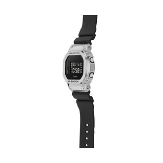 Angle shot of Casio The Origin Metal Covered Steel GM-5600U-1ER Mens Watch on white background