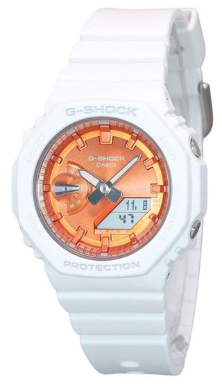 Front view of Casio GMA-S2100WS-7A Womens Watch on white background