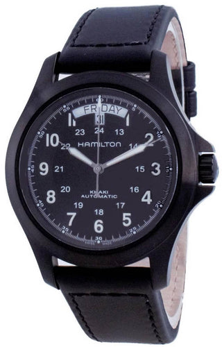 Front view of Hamilton Khaki Field King Auto H64465733 Mens Watch on white background