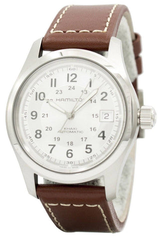 Front view of Hamilton H70455553 Mens Watch on white background