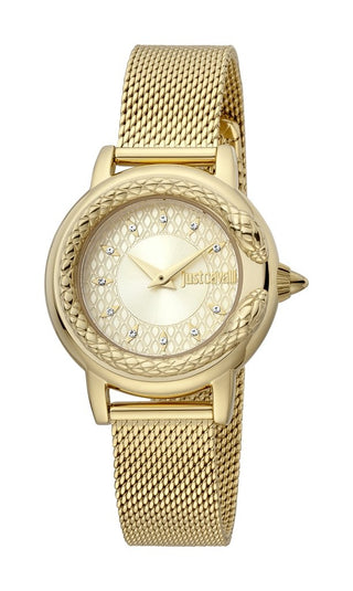 Front view of Just Cavalli Glam Chic JC1L151M0525 Womens Watch on white background