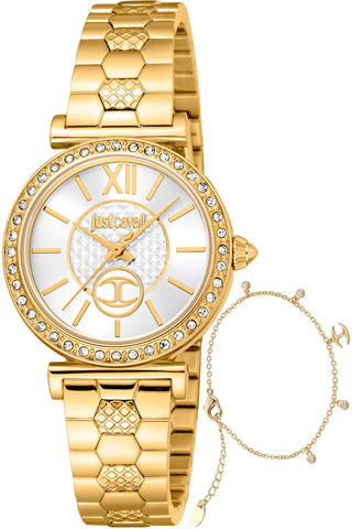 Front view of Just Cavalli Varenna Collection JC1L273M0055 Womens Watch on white background