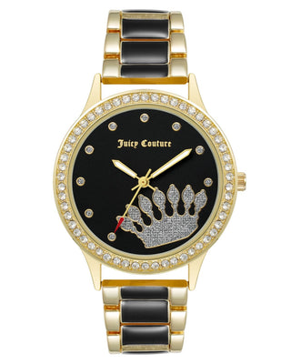 Front view of Juicy Couture JC_1334BKGP Womens Watch on white background