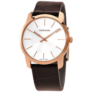 Front view of Calvin Klein City K2G226G6 Mens Watch on white background