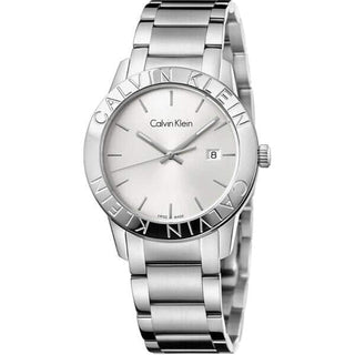 Front view of Calvin Klein Steady K7Q21146 Silver Dial Womens Watch on white background