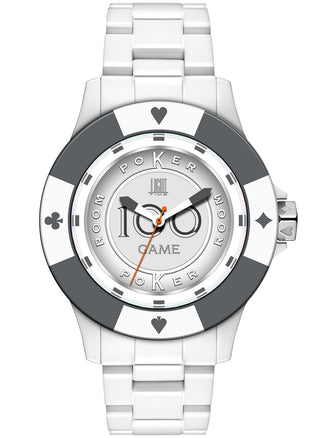 Front view of Light Time Poker L147B Unisex Watch on white background