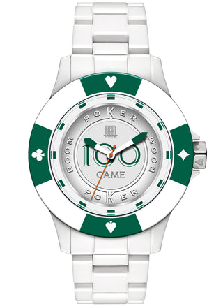 Front view of Light Time Poker L147D Unisex Watch on white background