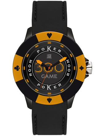 Front view of Light Time Poker L147GS Unisex Watch on white background