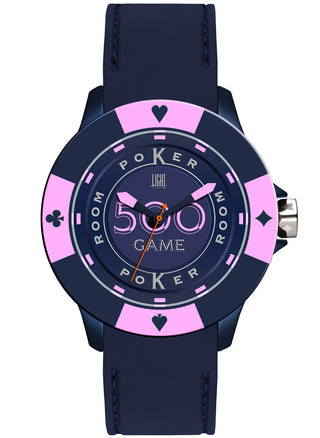 Front view of Light Time Poker L147HS Unisex Watch on white background