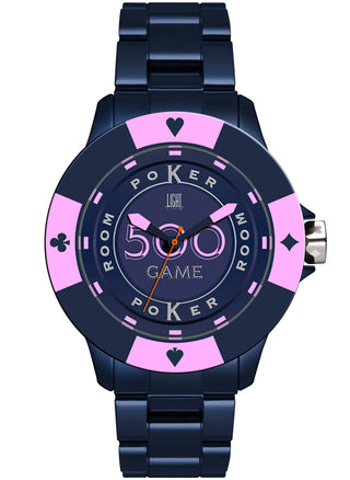 Front view of Light Time Poker L147I Unisex Watch on white background