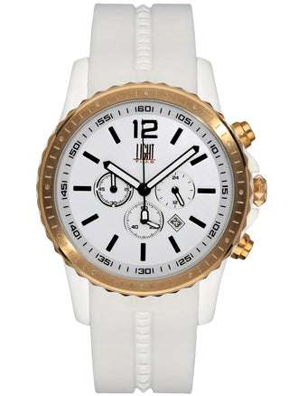 Front view of Light Time Speed Way Chronograph L161D Unisex Watch on white background