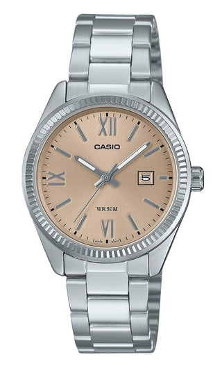 Front view of Casio LTP-1302DD-4A2V Womens Watch on white background