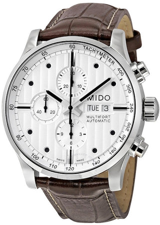 Front view of Mido Multifort M0056141603100 Mens Watch on white background