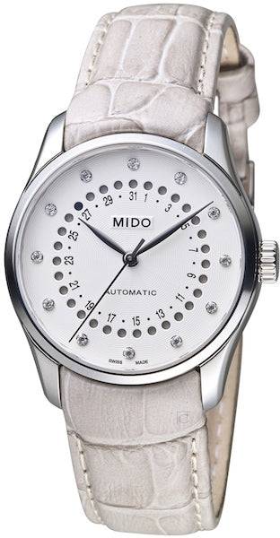 Front view of Mido Belluna M0242071603600 Mens Watch on white background