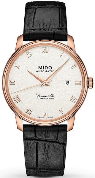 Front view of Mido Baroncelli M0274073601300 Mens Watch on white background