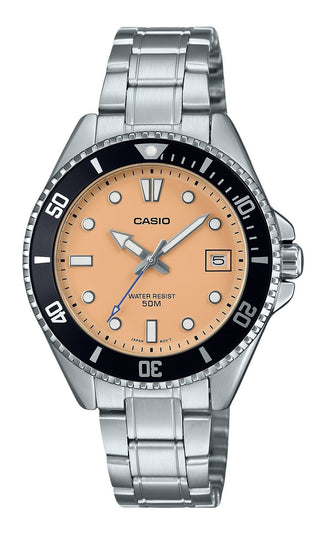 Front view of Casio MDV-10D-4A2V Mens Watch on white background