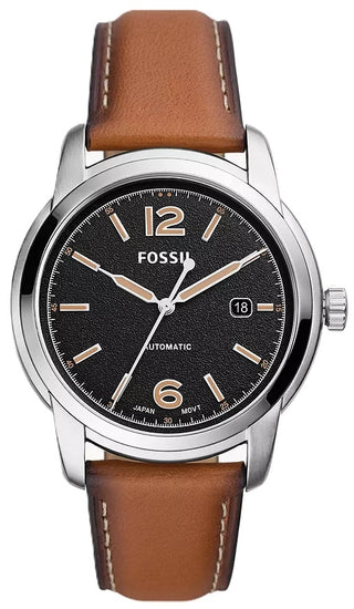 Front view of Fossil Heritage Automatic ME3233 Mens Watch on white background